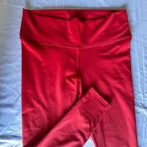 Fabletics PowerHold High Waisted Leggings Womens Red Compression Yoga Pants 28"